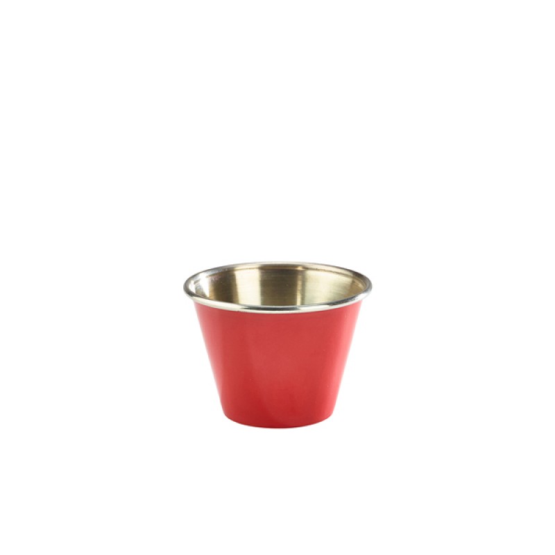 GenWare Red Stainless Steel Ramekin 71ml/ 2.5oz GenWare Red Stainless Steel Ramekin 71ml/ 2.5oz