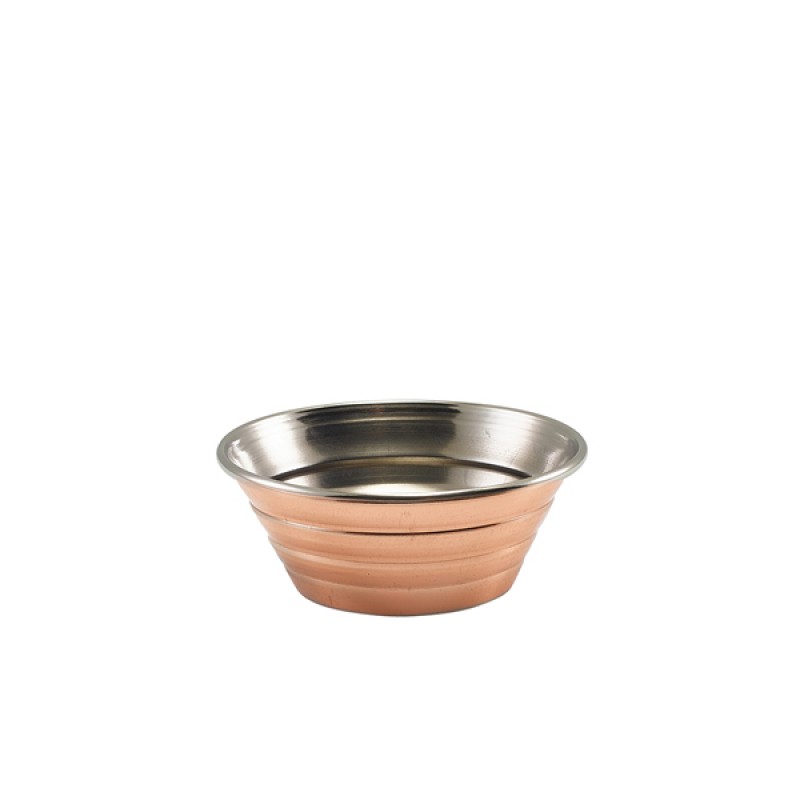 GenWare Copper Plated Ribbed Ramekin 43ml/1.5oz GenWare Copper Plated Ribbed Ramekin 43ml/1.5oz