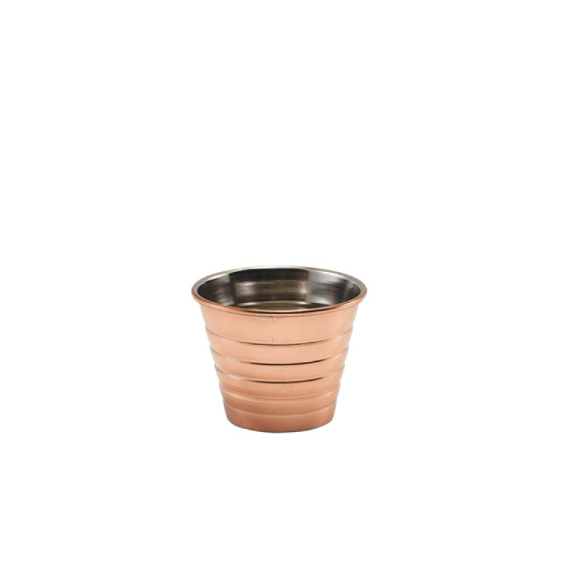 GenWare Copper Plated Ribbed Ramekin 71ml/2.5oz GenWare Copper Plated Ribbed Ramekin 71ml/2.5oz