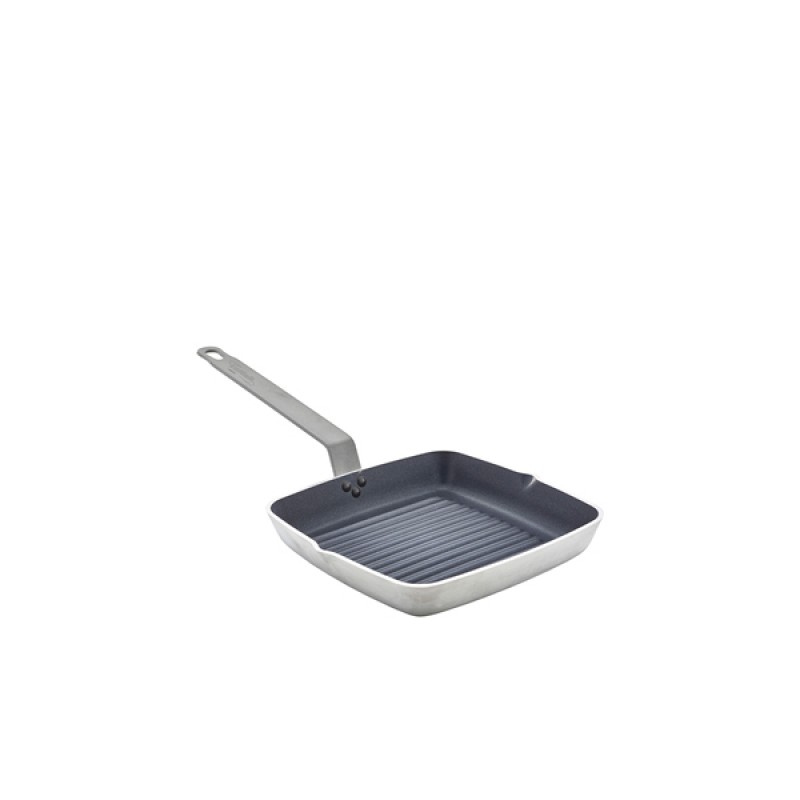 Non Stick Teflon Aluminium Square Ribbed Skillet 24cm Non Stick Teflon Aluminium Square Ribbed Skillet 24cm