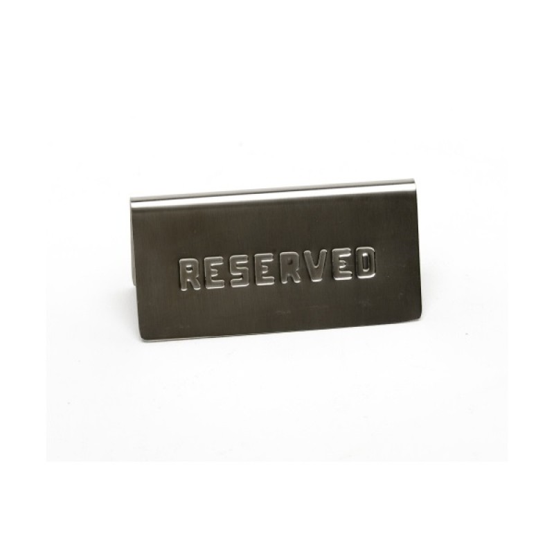 GenWare Stainless Steel Reserved Table Sign GenWare Stainless Steel Reserved Table Sign