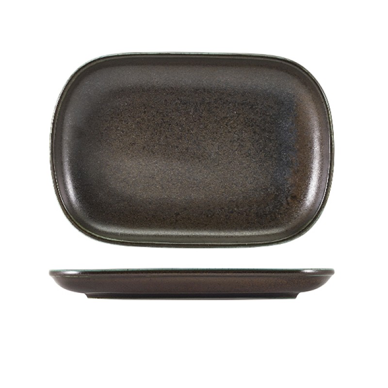 Terra Porcelain Black Rectangular Plate 24 x 16.5cm Terra Porcelain Black Rectangular Plate 24 x 16.5cm
