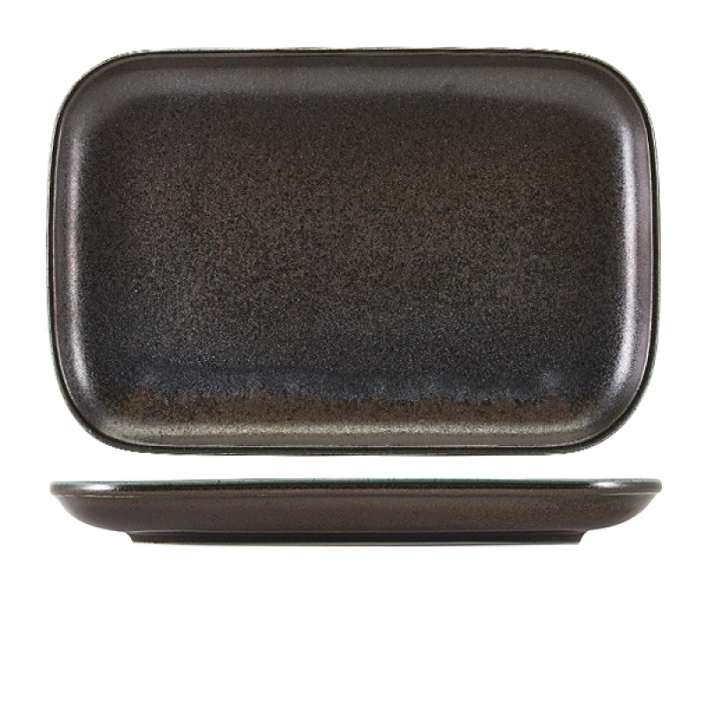 Terra Porcelain Black Rectangular Plate 34.5 x 23.5cm Terra Porcelain Black Rectangular Plate 34.5 x 23.5cm