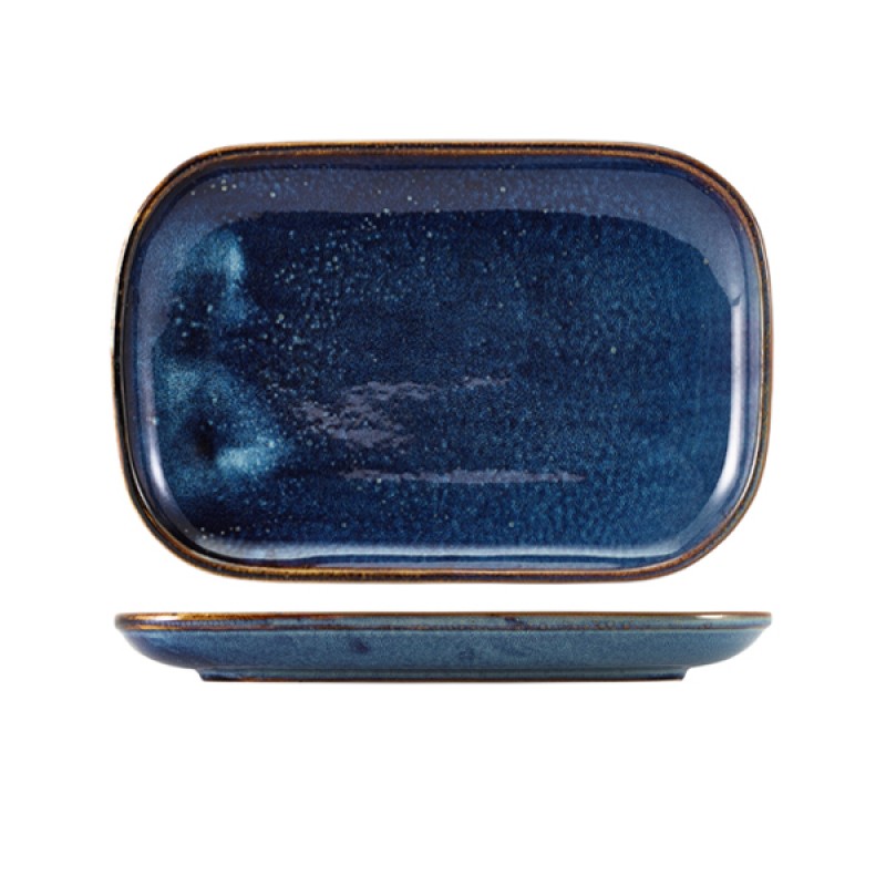 Terra Porcelain Aqua Blue Rectangular Plate 24 x 16.5cm Terra Porcelain Aqua Blue Rectangular Plate 24 x 16.5cm