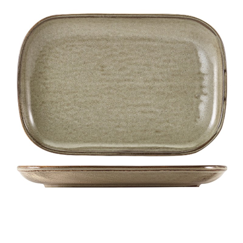 Terra Porcelain Grey Rectangular Plate 34.5 x 23.5cm Terra Porcelain Grey Rectangular Plate 34.5 x 23.5cm