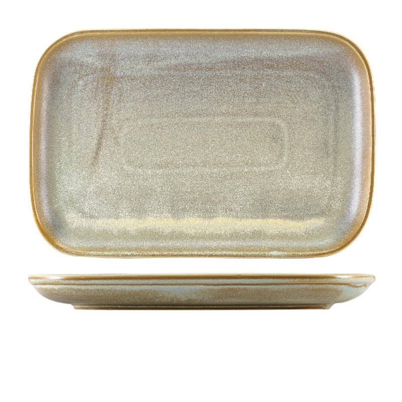 Terra Porcelain Matt Grey Rectangular Plate 34.5 x 23.5cm Terra Porcelain Matt Grey Rectangular Plate 34.5 x 23.5cm