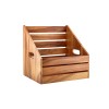GenWare Acacia Wood Angled Crate GN 1/2 GenWare Acacia Wood Angled Crate GN 1/2