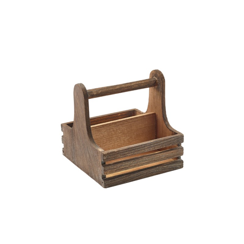 Small Rustic Wooden Table Caddy Small Rustic Wooden Table Caddy