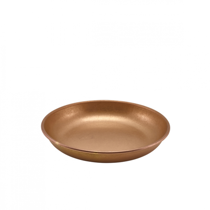 GenWare Copper Vintage Steel Coupe Plate 20cm GenWare Copper Vintage Steel Coupe Plate 20cm