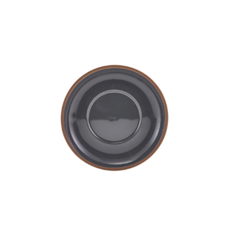 GenWare Kava Dark Grey Stoneware Saucer 16cm GenWare Kava Dark Grey Stoneware Saucer 16cm