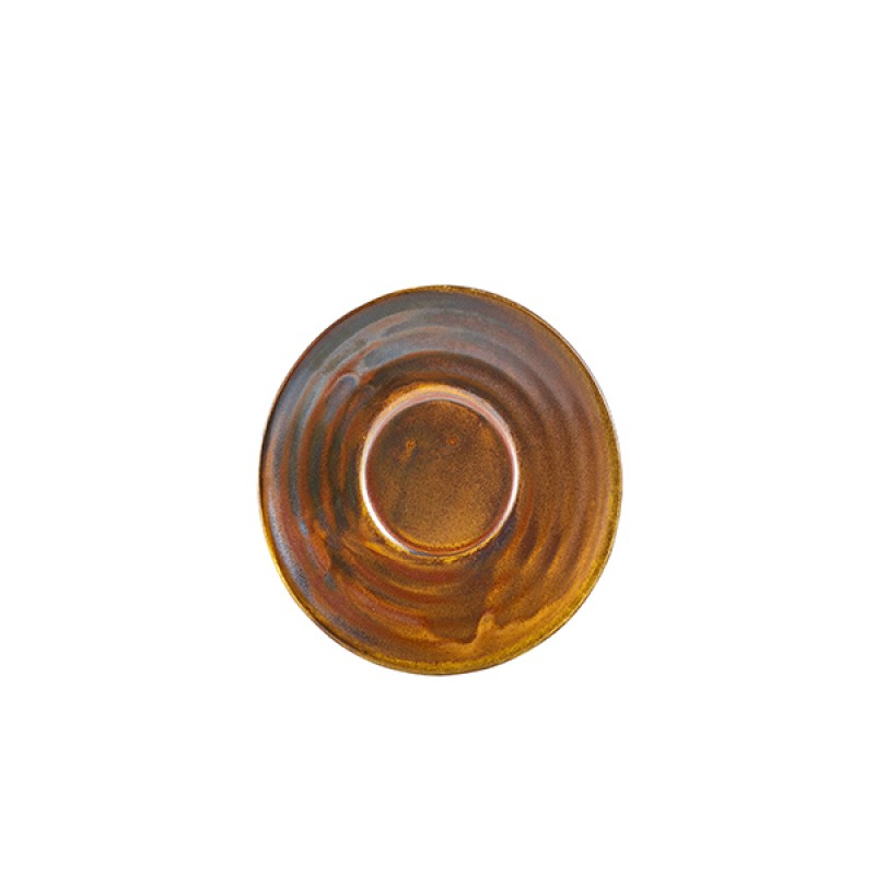 Terra Porcelain Rustic Copper Saucer 11.5cm Terra Porcelain Rustic Copper Saucer 11.5cm