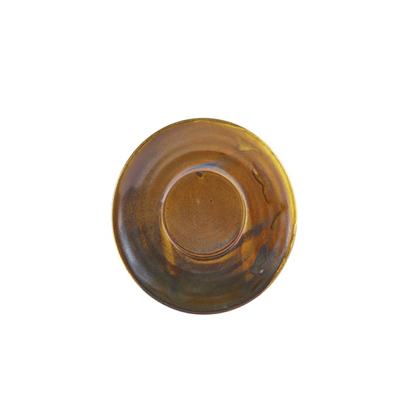 Terra Porcelain Rustic Copper Saucer 14.5cm Terra Porcelain Rustic Copper Saucer 14.5cm