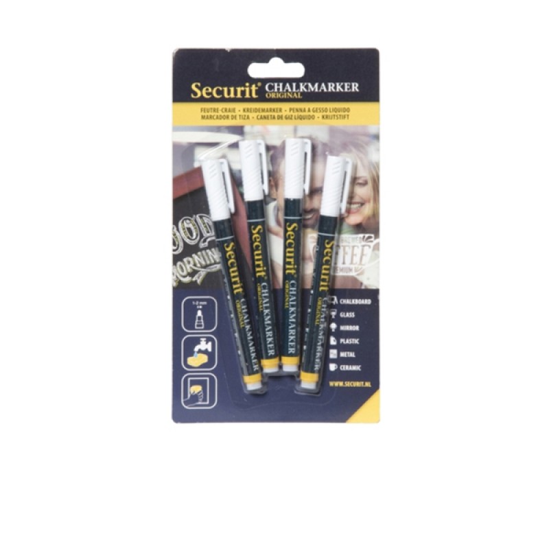 Chalkmarkers 4 Pack White Small Chalkmarkers 4 Pack White Small