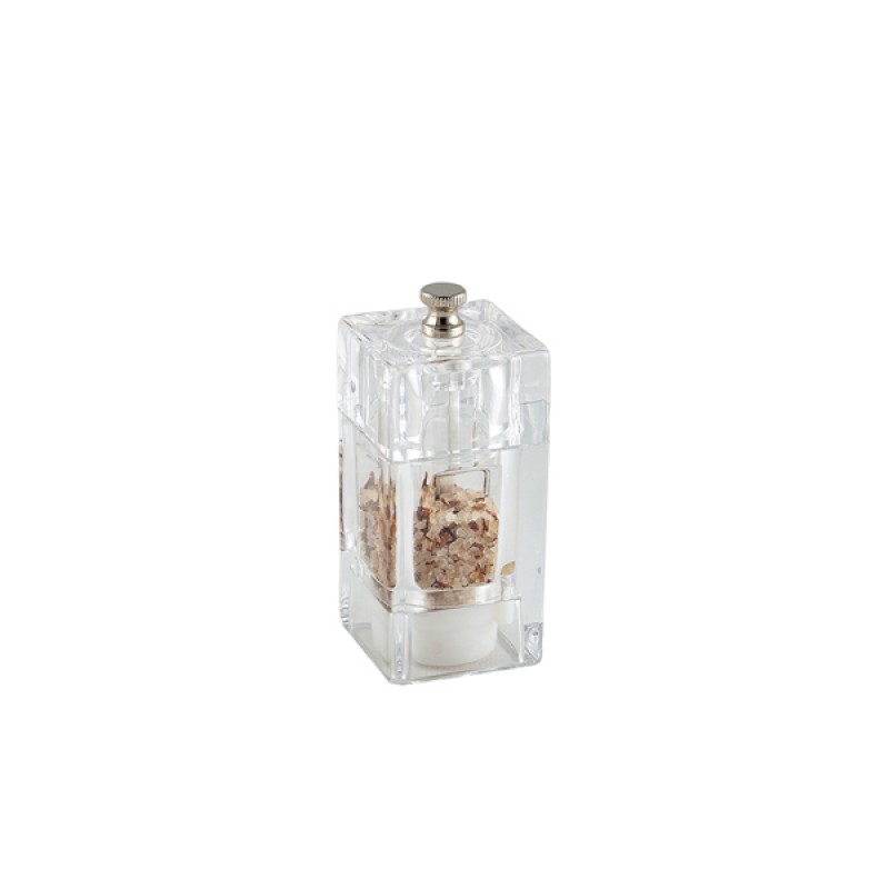 GenWare Clear Square Salt/Pepper Grinder 10cm GenWare Clear Square Salt/Pepper Grinder 10cm