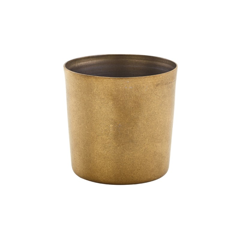 GenWare Gold Vintage Steel Serving Cup 8.5 x 8.5cm GenWare Gold Vintage Steel Serving Cup 8.5 x 8.5cm