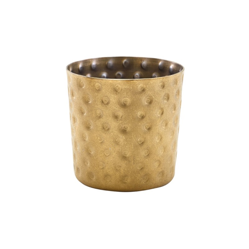 GenWare Gold Vintage Steel Hammered Serving Cup 8.5 x 8.5cm GenWare Gold Vintage Steel Hammered Serving Cup 8.5 x 8.5cm
