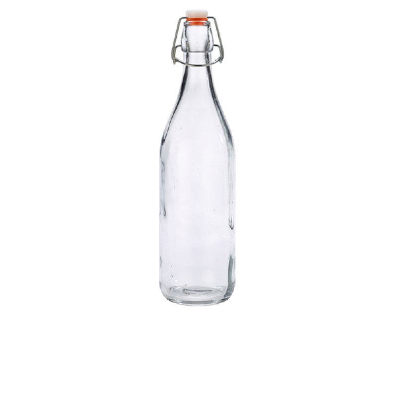 Genware Glass Swing Bottle 1L / 35oz Genware Glass Swing Bottle 1L / 35oz