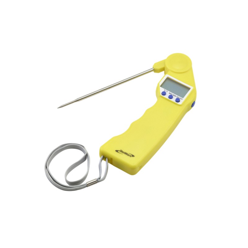 Genware Yellow Folding Probe Pocket Thermometer Genware Yellow Folding Probe Pocket Thermometer