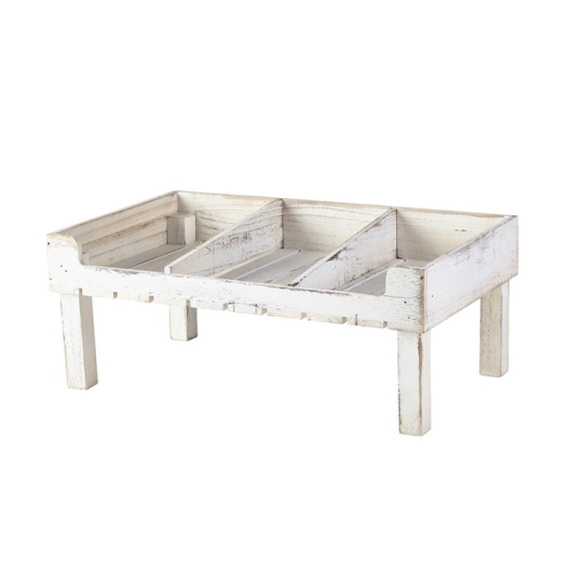 White Wash Wooden Display Crate Stand White Wash Wooden Display Crate Stand