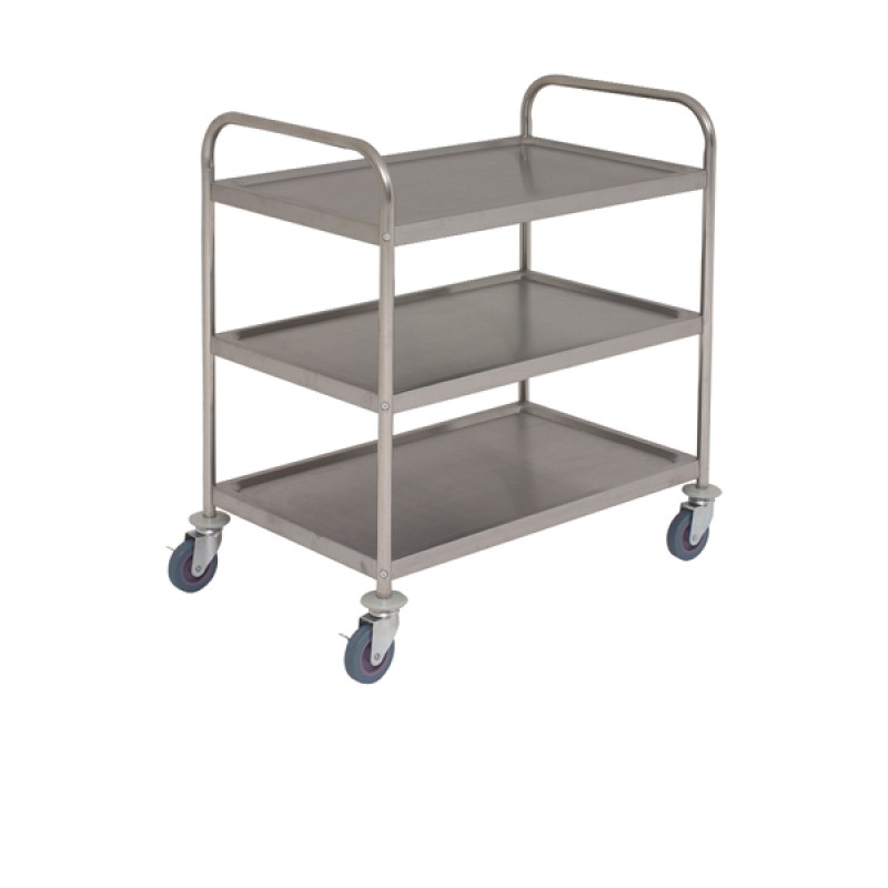 S/St. Trolley 85.5L X 53.5W X 93.3H 3 Shelves S/St. Trolley 85.5L X 53.5W X 93.3H 3 Shelves