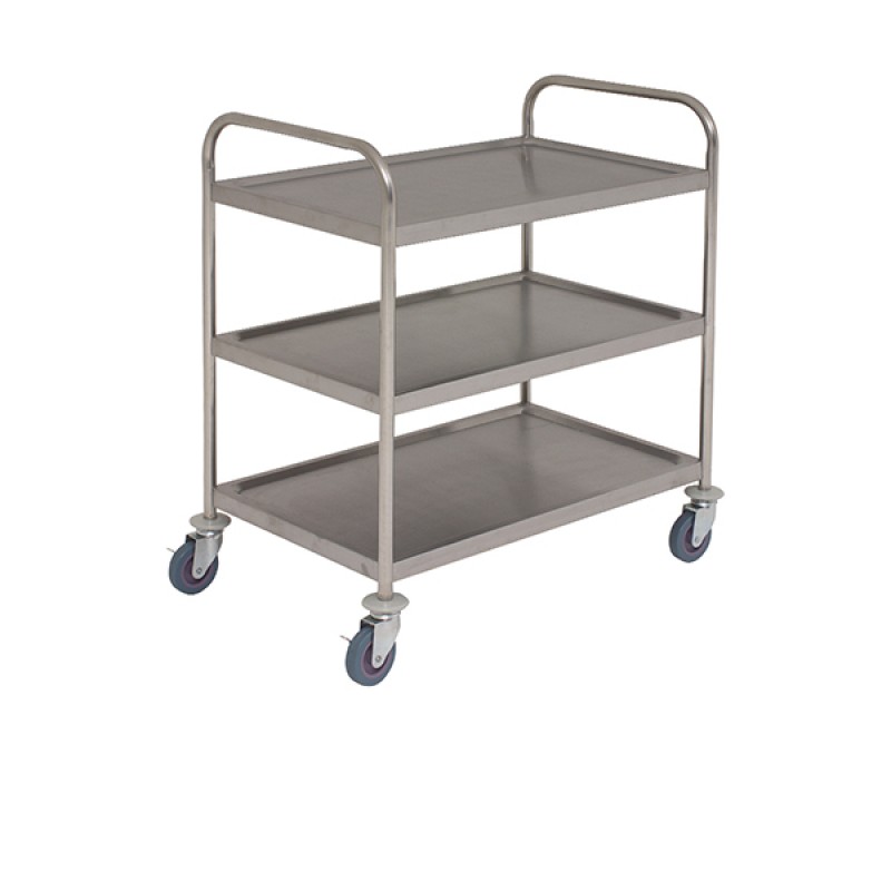 Fully Welded S/St. Trolley - 3 Shelves Fully Welded S/St. Trolley - 3 Shelves
