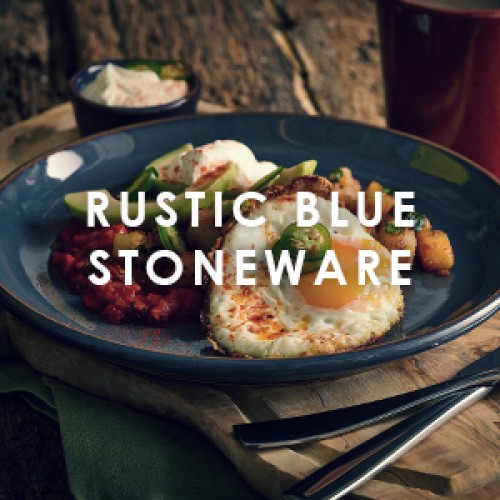 Rustic Blue Stoneware