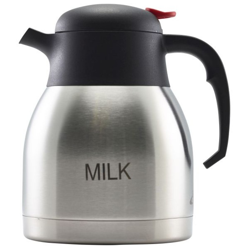Milk Inscribed St/St Vacuum Push Button Jug Milk Inscribed St/St Vacuum Push Button Jug