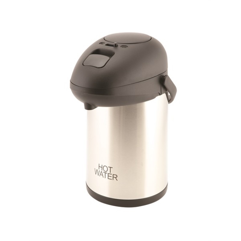 Hot Water Inscribed St/St Vac. Pump Pot 2.5L Hot Water Inscribed St/St Vac. Pump Pot 2.5L