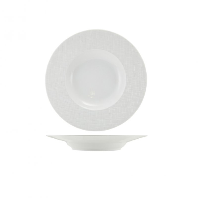 Incise Porcelain Lavara Winged Soup Bowl 24cm Incise Porcelain Lavara Winged Soup Bowl 24cm