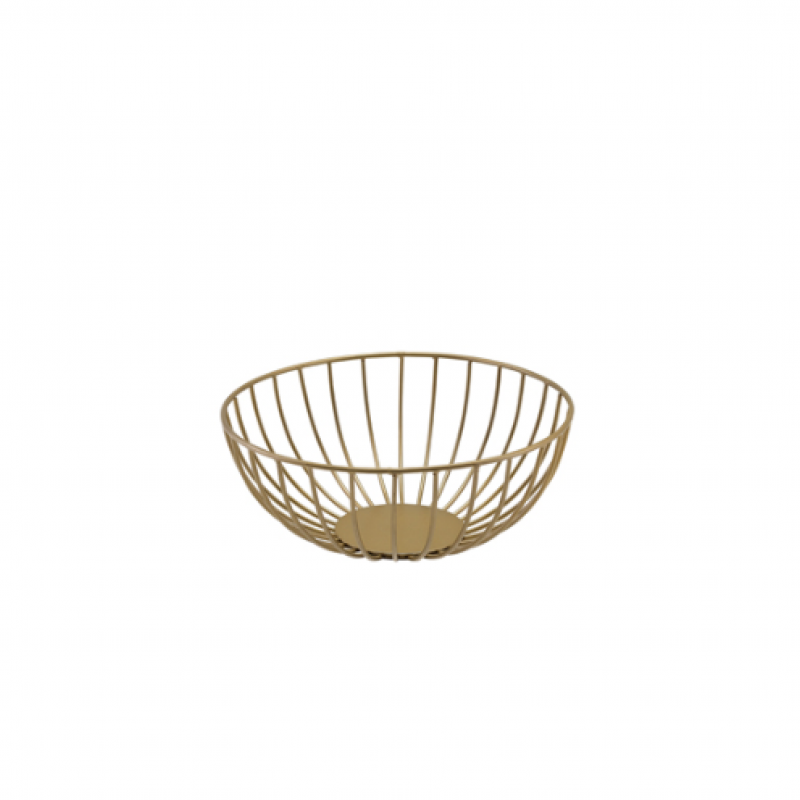 GenWare Round Gold Wire Basket 20 x 8cm GenWare Round Gold Wire Basket 20 x 8cm