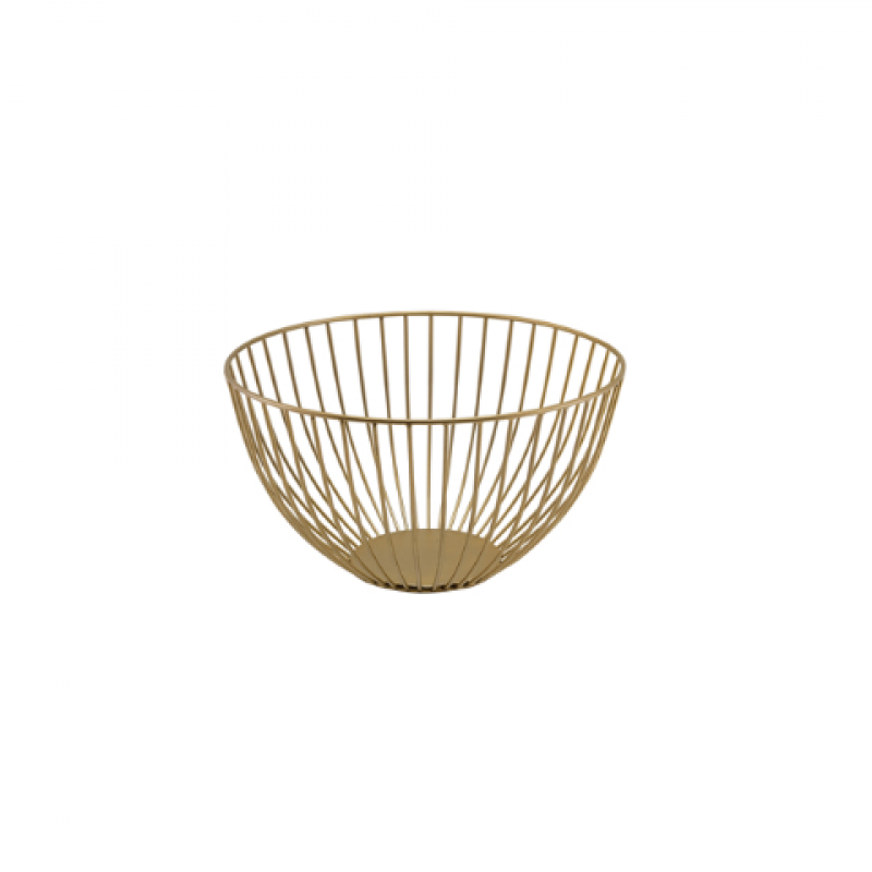 GenWare Round Gold Wire Basket 24 x 13cm GenWare Round Gold Wire Basket 24 x 13cm