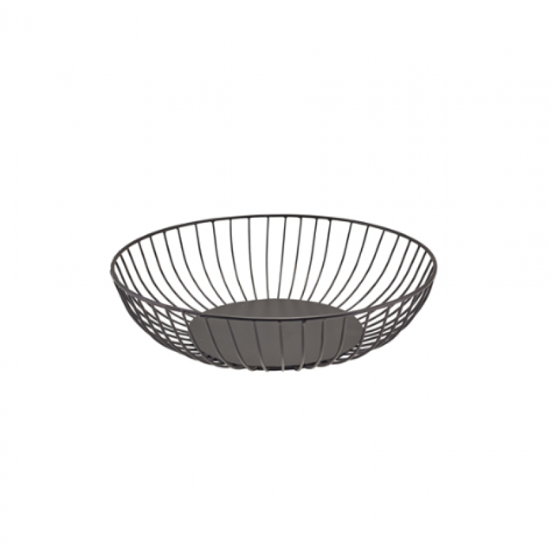 GenWare Round Black Wire Basket 27 x 7cm
