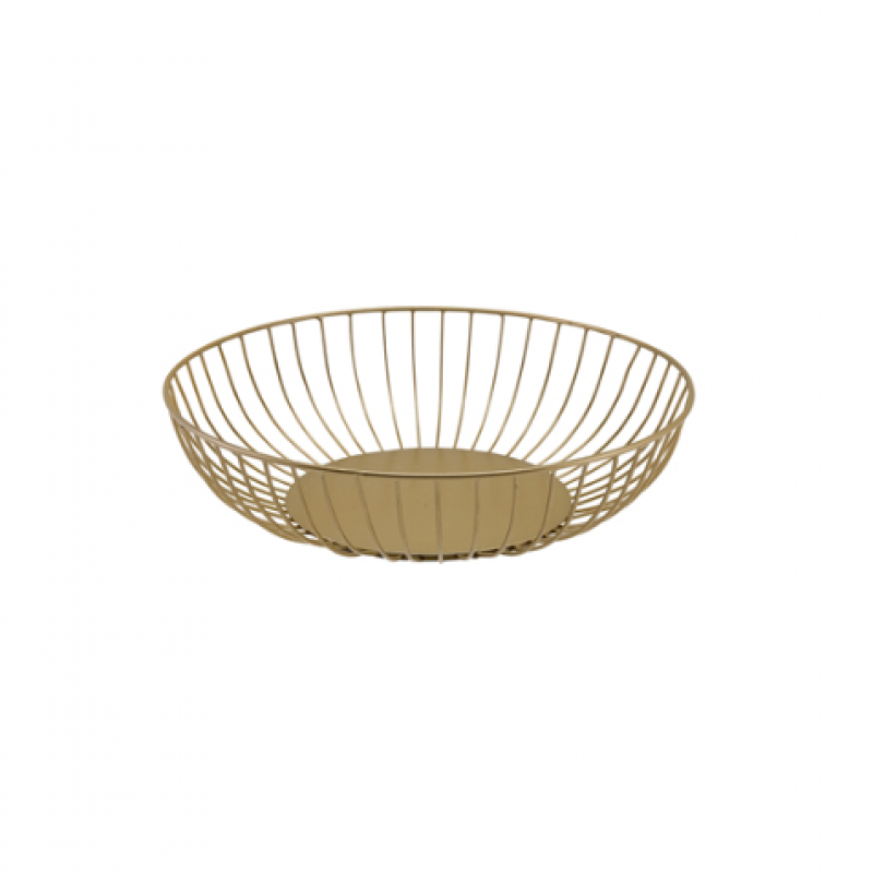 GenWare Round Gold Wire Basket 27 x 7cm GenWare Round Gold Wire Basket 27 x 7cm
