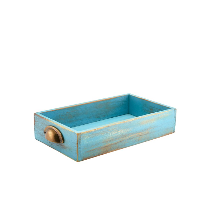 Genware Blue Wash Acacia Wood Display Drawer GN 1/3 Genware Blue Wash Acacia Wood Display Drawer GN 1/3