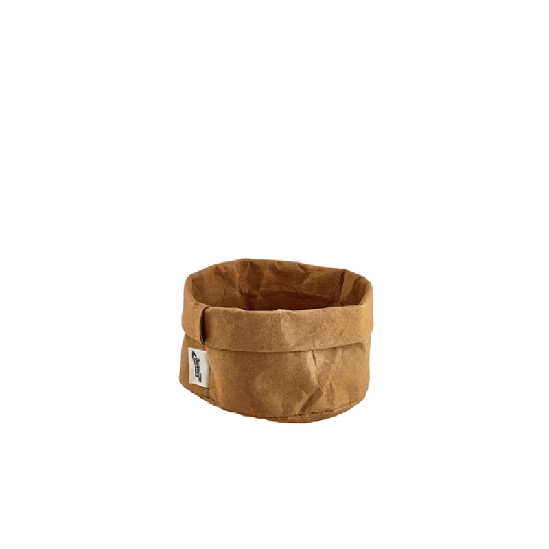 Brown Washable Paper Bag 13 Dia x 10cm (H) Brown Washable Paper Bag 13 Dia x 10cm (H)