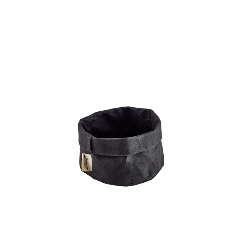 Black Washable Paper Bag 13 Dia x 10cm (H) Black Washable Paper Bag 13 Dia x 10cm (H)