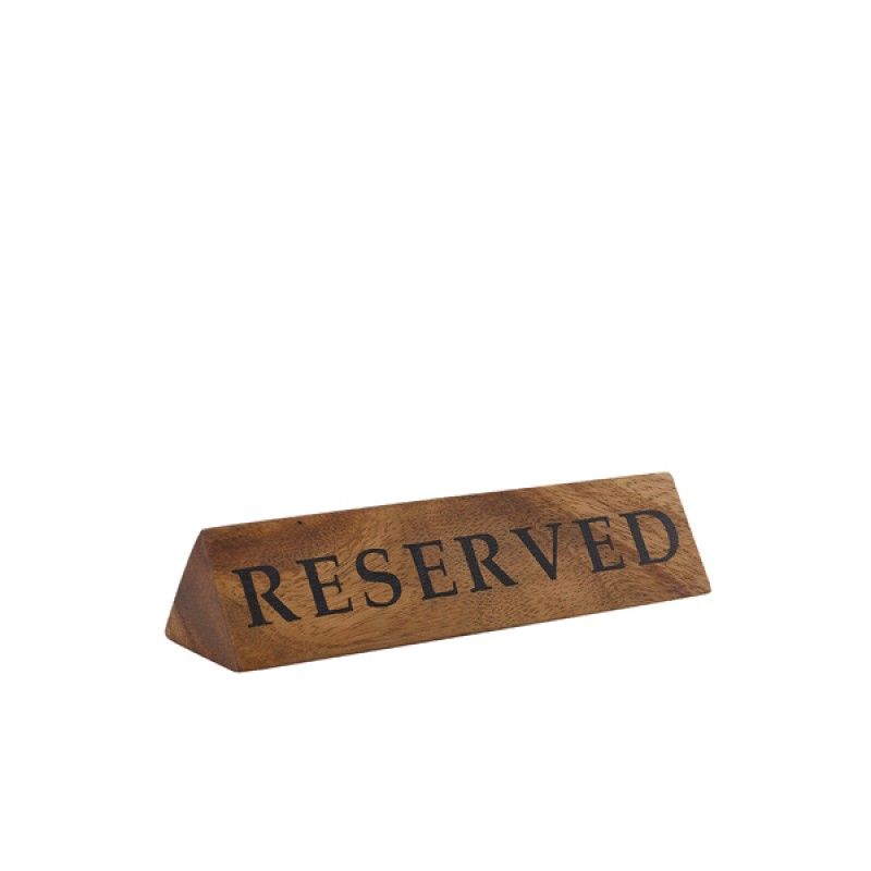 GenWare Acacia Wood Reserved Sign GenWare Acacia Wood Reserved Sign