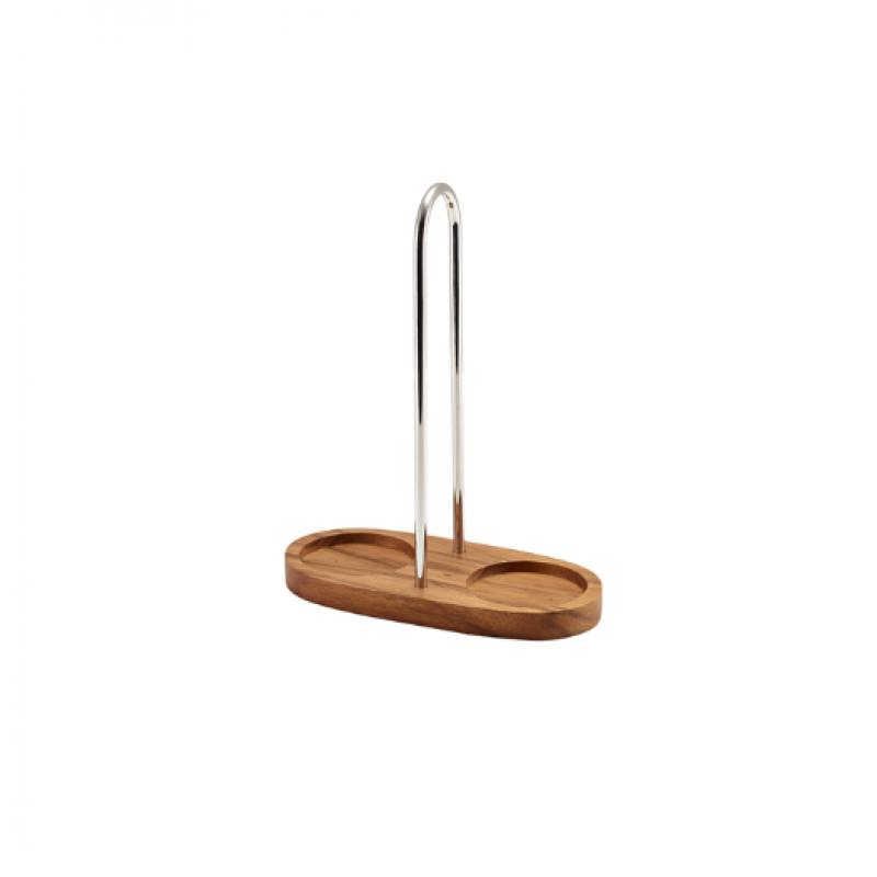 GenWare Acacia Wood Salt & Pepper Grinder Stand GenWare Acacia Wood Salt & Pepper Grinder Stand