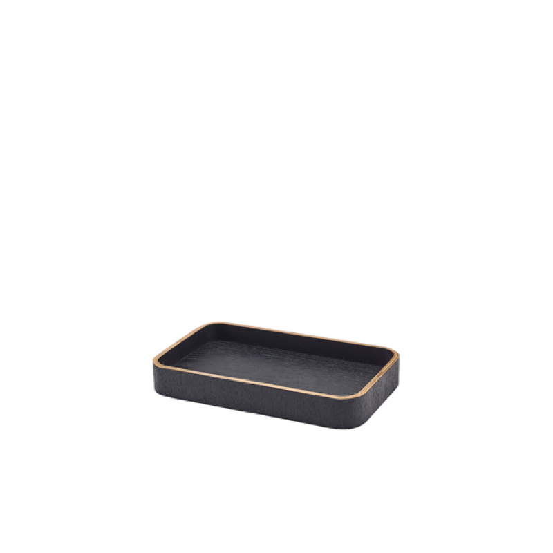 GenWare Black Wood Veneer Tray 23 x 13.8cm GenWare Black Wood Veneer Tray 23 x 13.8cm