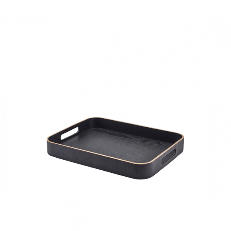 GenWare Black Wood Veneer Butlers Tray 35.5 x 28cm GenWare Black Wood Veneer Butlers Tray 35.5 x 28cm