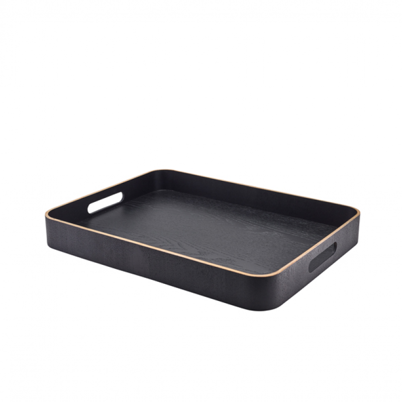 GenWare Black Wood Veneer Butlers Tray 50 x 38cm GenWare Black Wood Veneer Butlers Tray 50 x 38cm