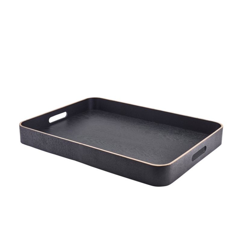 GenWare Black Wood Veneer Butlers Tray 55 x 40cm GenWare Black Wood Veneer Butlers Tray 55 x 40cm