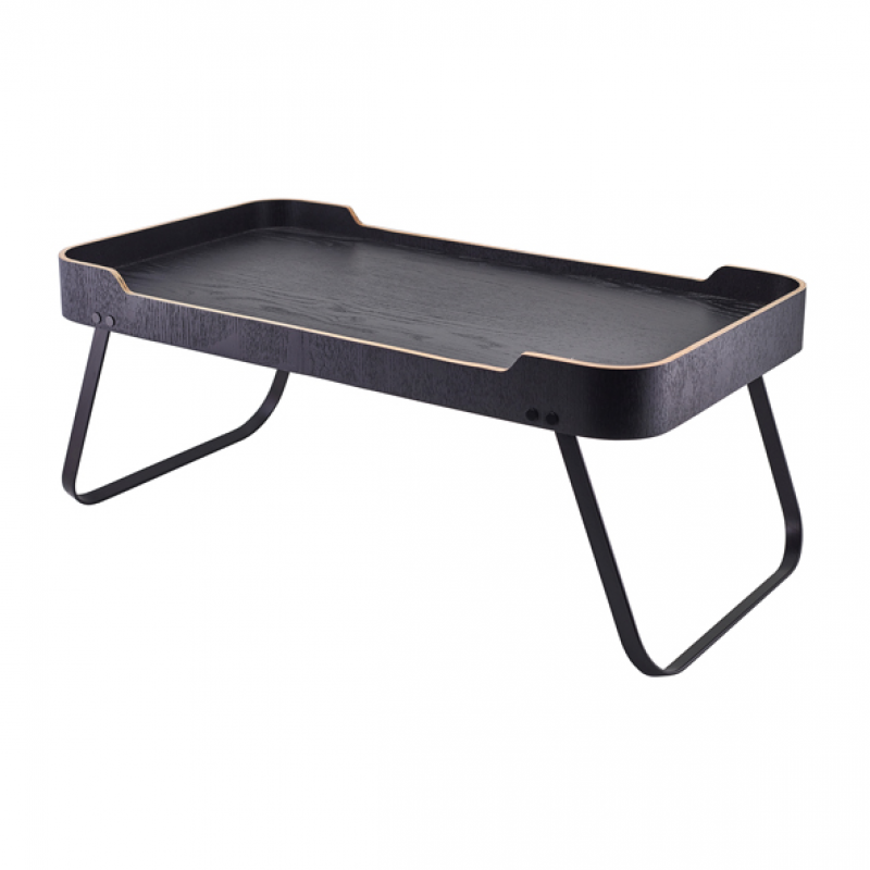 GenWare Black Wood Veneer Room Service Tray 59 x 30 x 23cm GenWare Black Wood Veneer Room Service Tray 59 x 30 x 23cm