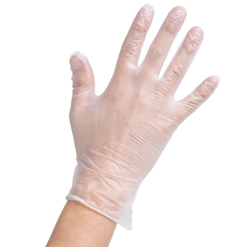 Spirit PF clear vinyl gloves MED (10x100) Spirit PF clear vinyl gloves MED (10x100)