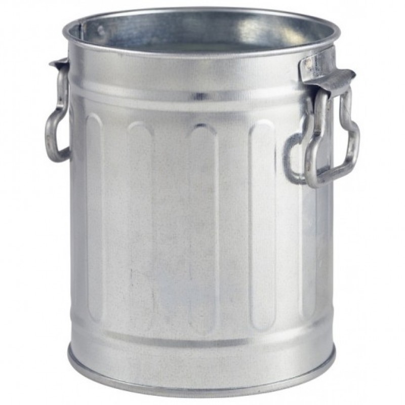 Miniature Galvanised Bin 14x12x15cm Miniature Galvanised Bin 14x12x15cm