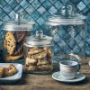 GenWare Glass Biscotti Jar 1.8L GenWare Glass Biscotti Jar 1.8L