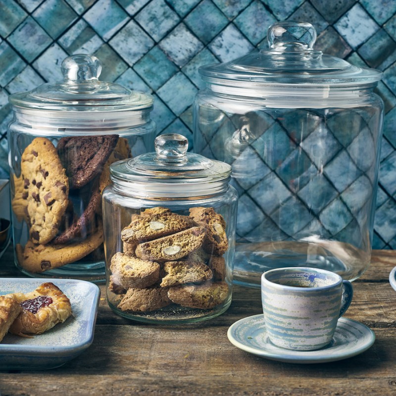 GenWare Glass Biscotti Jar 1.8L GenWare Glass Biscotti Jar 1.8L