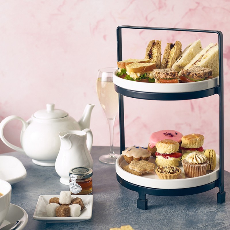 GenWare Two Tier Presentation Plate Stand 20.5cm GenWare Two Tier Presentation Plate Stand 20.5cm