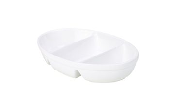 R.G.3 Divided Veg. Dish 24cm White