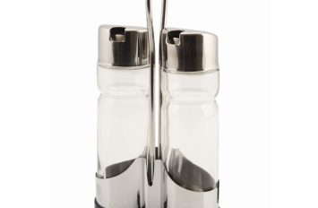 Genware Oil & Vinegar Set with Stand